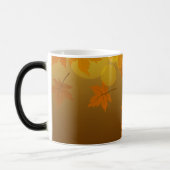 Mug Magique Motif d'automne avec feuilles d'érable en chute et (Gauche)