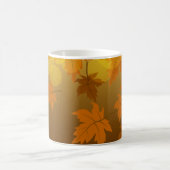 Mug Magique Motif d'automne avec feuilles d'érable en chute et (Centre)