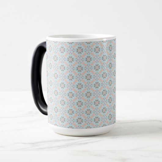Mug Magique Motif de coquillages en continu (Devant gauche)