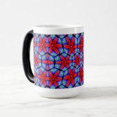 Mug Magique Motif de Fleurs de tissus rouges (Devant gauche)