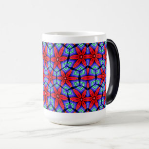 Mug Magique Motif de Fleurs de tissus rouges