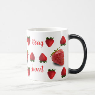 Mug Magique Motif de fraise sucrée Personnalisé