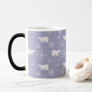 Mug Magique Motif de Noël avec ours polaires et flocons de nei