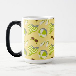 Mug Magique Motif de plage avec lunettes de soleil et casquett