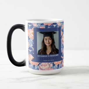 Mug Magique Motif de rose classique Promotion de diplômés de