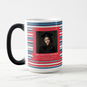 Mug Magique Motif élégant à rayures pour diplômé de l'universi