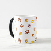 Mug Magique Motif Empreinte de patte Brown orange jaune (Devant gauche)