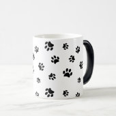 Mug Magique Motif Empreinte de patte noir (Devant droit)