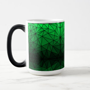 Mug Magique Motif en verre tendu 02.Vert.Ligne noire BG