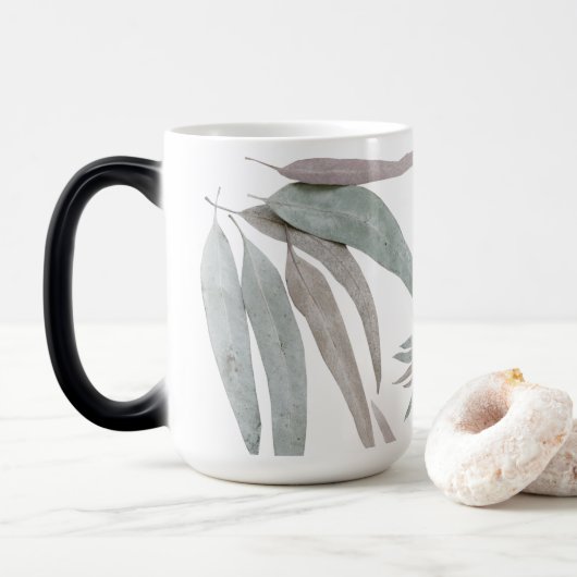 Mug Magique Motif Feuille de l'Eucalyptus (Avec donut)