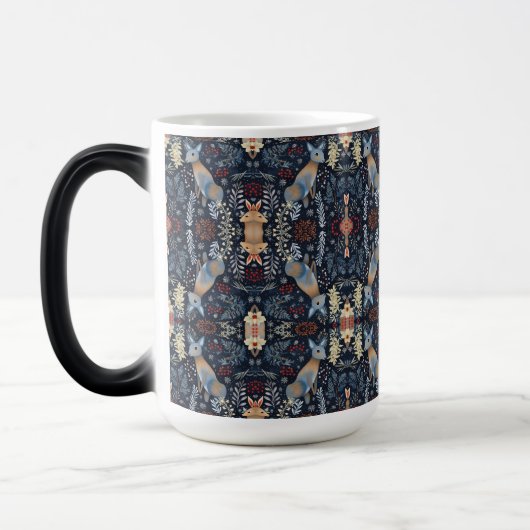Mug Magique Motif feuille transparent avec cerf gracieux (Gauche)