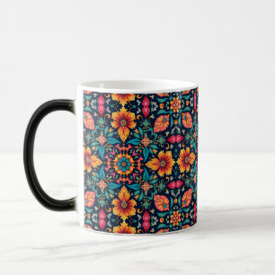 Mug Magique Motif floral bohème coloré Élégante symétrie