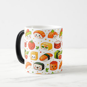 Mug Magique Motif personnages de sushi nourriture mignonne kaw