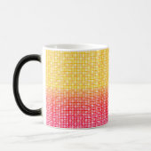 Mug Magique Motif plaid dégradé jaune rouge (Gauche)