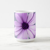 Mug Magique motif rayé avec marguerites violettes (Centre)