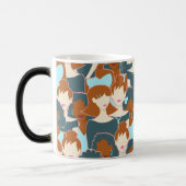 Mug Magique Motif sans couture avec filles noires et blanches (Gauche)