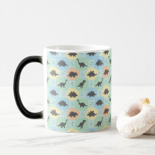 Mug Magique Motif sans couture de silhouette de dinosaure préh