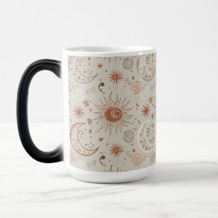 Mug Magique Motif Soleil et Lune Bohème