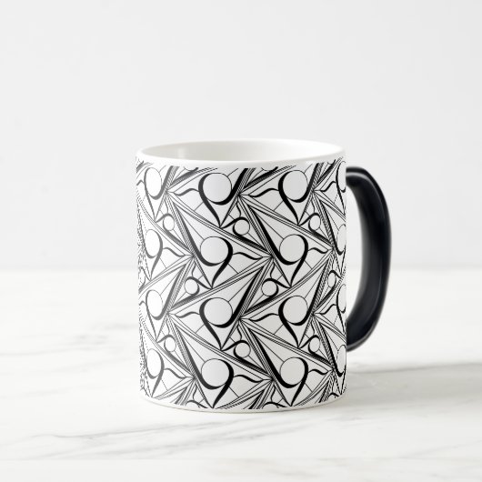 Mug Magique Motif triangle avec cercle (Devant droit)