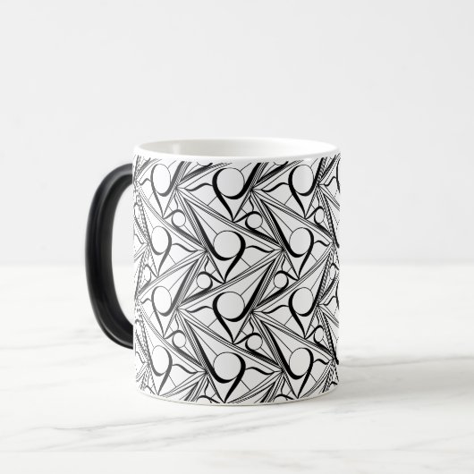 Mug Magique Motif triangle avec cercle (Devant gauche)