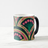 Mug Magique motif vert en forme de coque (Devant droit)