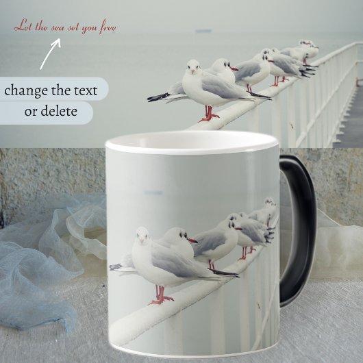 Mug Magique Mouette blanche le jour d'hiver