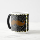 Mug Magique Moustache marron drôle (Devant gauche)