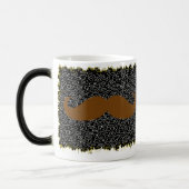 Mug Magique Moustache marron drôle (Gauche)