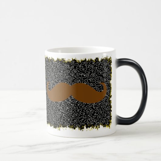 Mug Magique Moustache marron drôle (Droite)