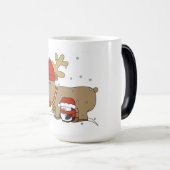 Mug Magique Mug/Reindeer et Penguin de Noël (Devant droit)