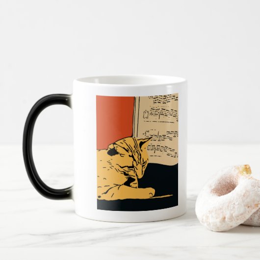 Mug Magique Musique de chats de piano AZI (Avec donut)