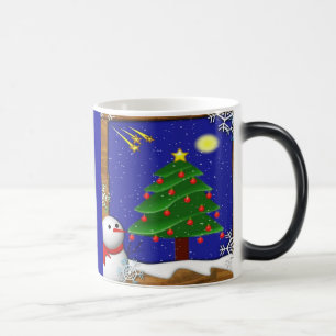 Mug Magique Musique de Noël bleue