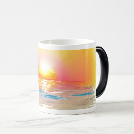 Mug Magique Musique du coucher de soleil de Boho (Devant droit)
