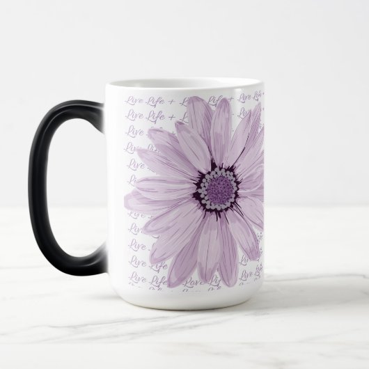 Mug Magique Musique florale Live Life (Gauche)