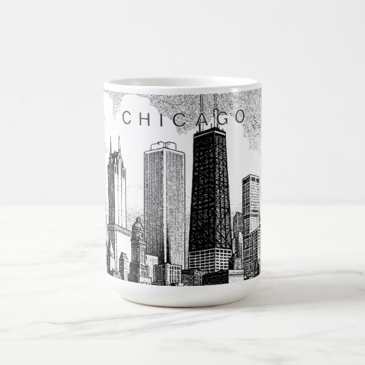 Mug Magique Musique Skyline de Chicago (Centre)