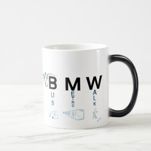Mug Magique My BMW - Bus, Metro, Walk