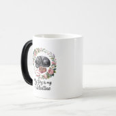 Mug Magique My Dog Is My Valentine Floral Puppy Lover Design (Devant gauche)