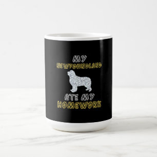 Mug Magique My Newfoundland ate my homework Newfie dog vend