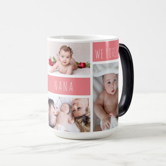 Mug Magique Nana We Love You Photo Collage (Devant droit)