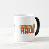 Mug Magique N'arrêtez jamais de tourner en orange jaune (Devant droit)