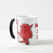 Mug Magique Naughty Little Devil avec texte (Devant gauche)