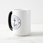 Mug Magique Nautical Anchor Boat Name Custom (Devant gauche)