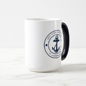 Mug Magique Nautical Anchor Boat Name Custom (Devant droit)