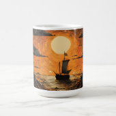 Mug Magique Navire naviguant la nuit (Centre)