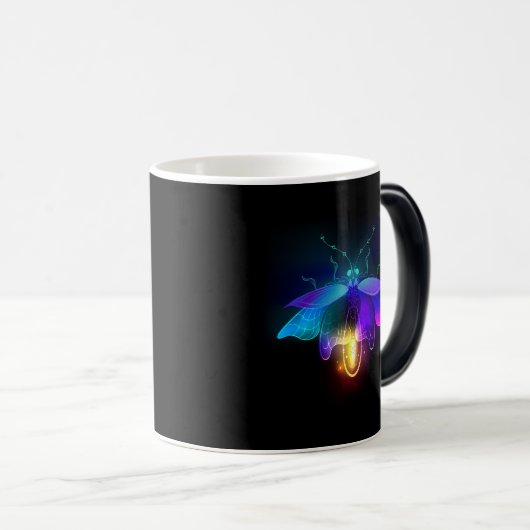 Mug Magique Neon Firefly sur noir (Devant droit)