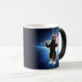 Mug Magique Ninja Chat dans l'espace. (Devant droit)