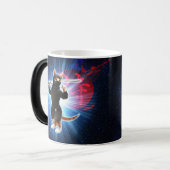 Mug Magique Ninja Chat dans l'espace. (Devant gauche)