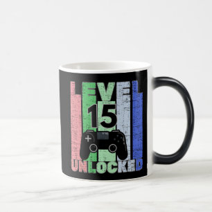 Mug Magique Niveau 15 Déverrouillé Jeu Amoureux Anniversaire