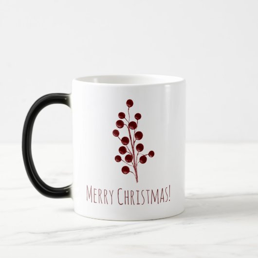 Mug Magique Noël aux cerisiers rouges (Gauche)