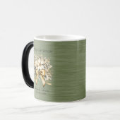 Mug Magique Noël Blanc framboise Père de la chambre (Devant gauche)